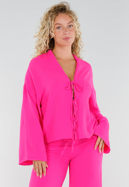 NEW230725 Felroze Set met Strik en Stretch