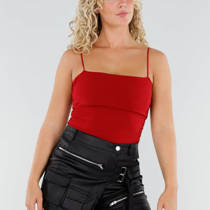 NEW230725 Rode Top met Spaghettibandjes