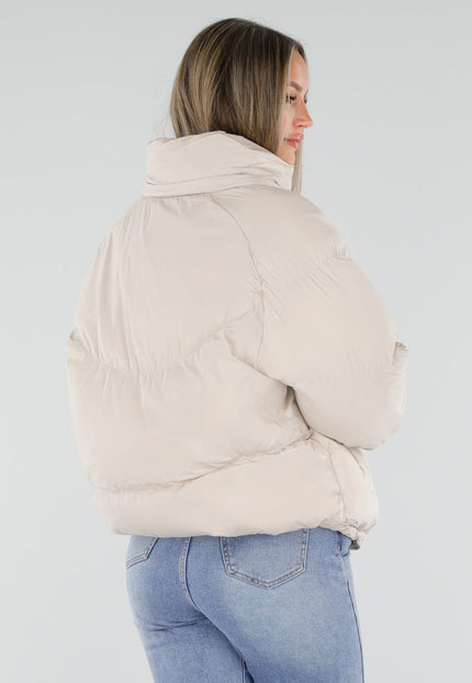 NEW230926 Beige Gewatteerde Puffer Winterjas