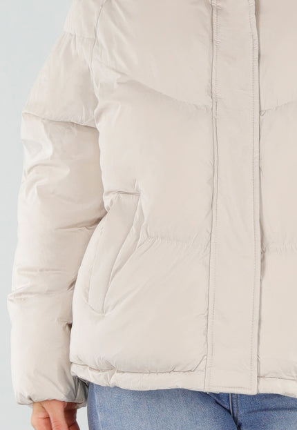 NEW230926 Beige Gewatteerde Puffer Winterjas