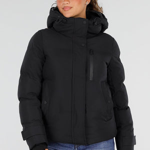 NEW230926 Navy Gewatteerde Puffer Winterjas