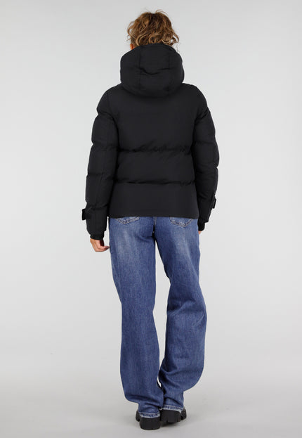 NEW230926 Navy Gewatteerde Puffer Winterjas