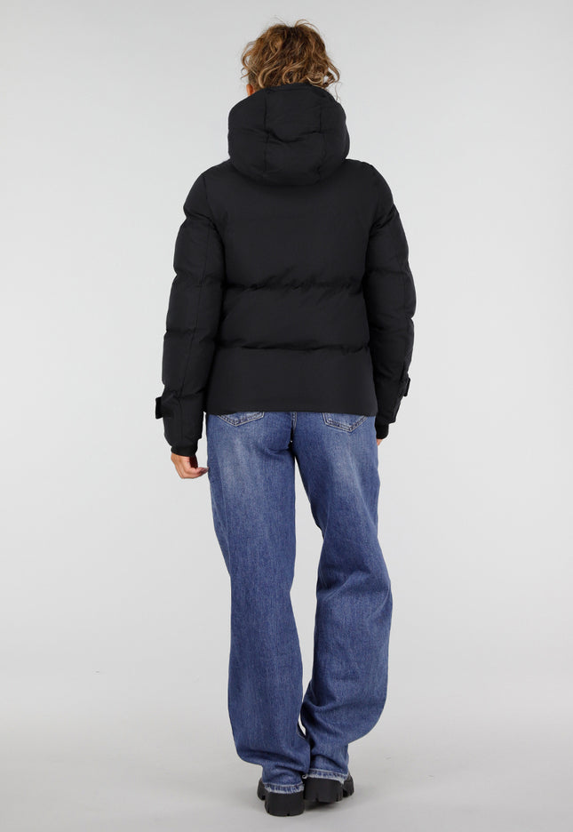 NEW230926 Navy Gewatteerde Puffer Winterjas