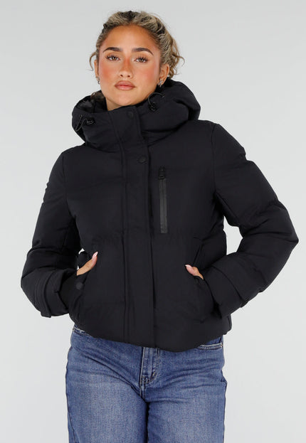 NEW230926 Navy Gewatteerde Puffer Winterjas
