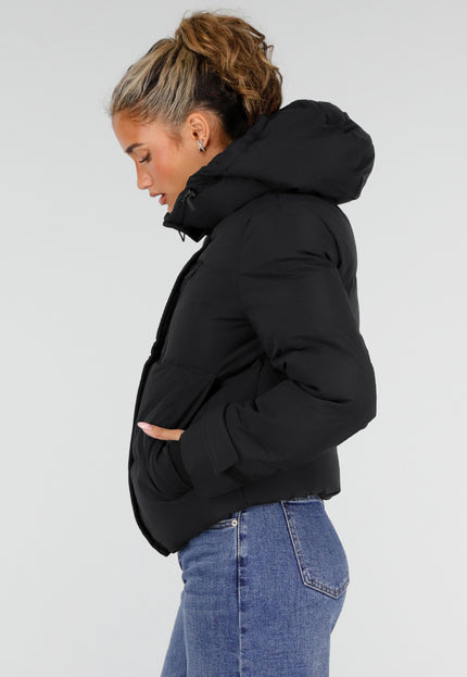 NEW230926 Navy Gewatteerde Puffer Winterjas