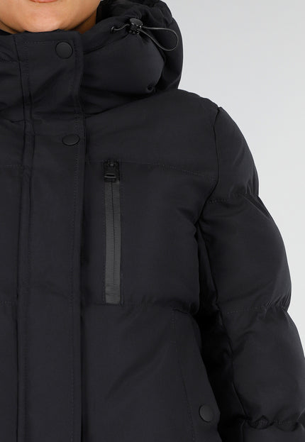 NEW230926 Navy Gewatteerde Puffer Winterjas