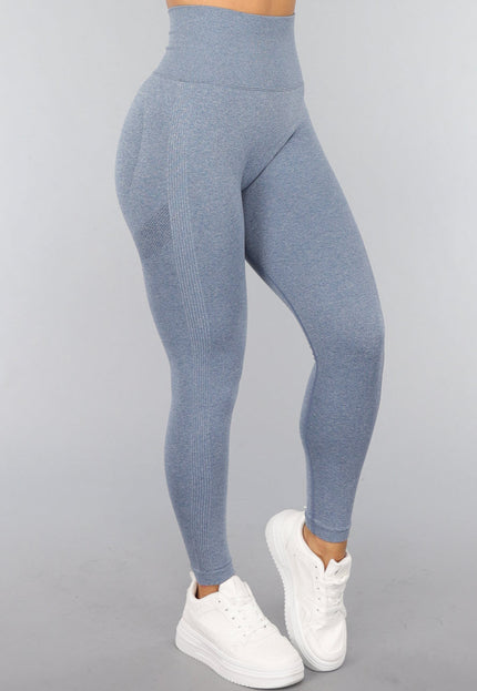 NEW2310 Blauwe Trainingslegging met Push Up Effect