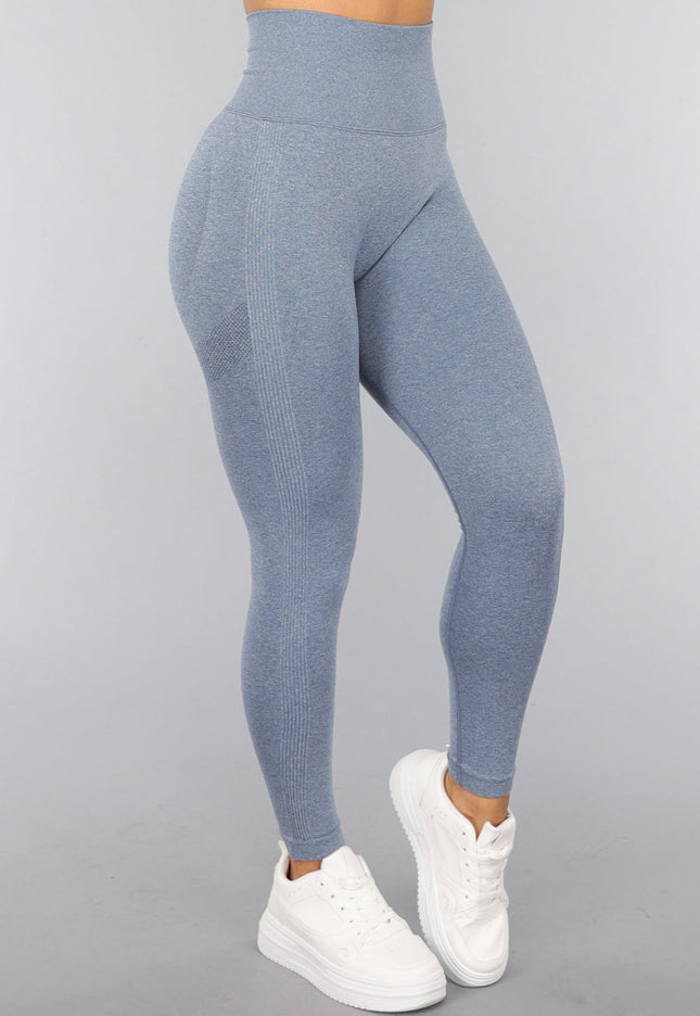 NEW2310 Blauwe Trainingslegging met Push Up Effect