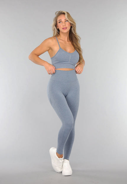 NEW2310 Blauwe Trainingslegging met Push Up Effect