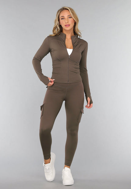 NEW2310 Donkerbruine Cargo Gymset met Scrunch