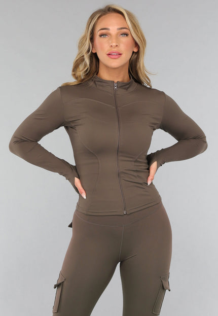 NEW2310 Donkerbruine Cargo Gymset met Scrunch