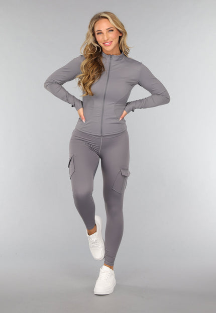 OP=OP.09.S Donkergrijze Gymset met Scrunch