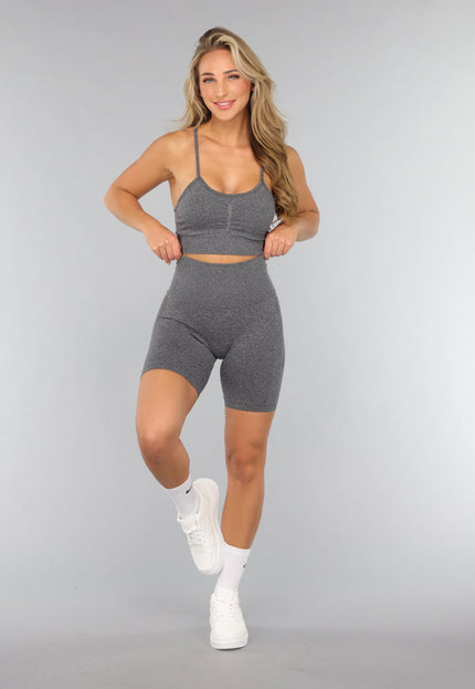 NEW2310 Grijze Fitness Set met Korte Broek