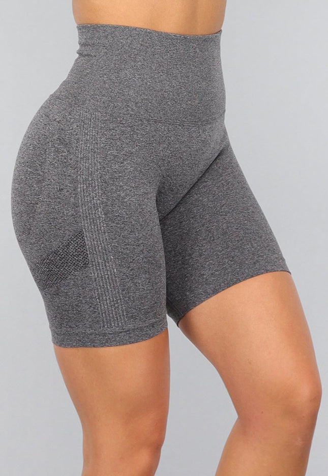 NEW2310 Grijze Fitness Short met Scrunch
