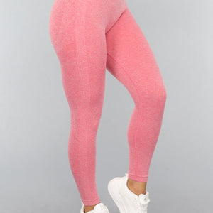 NEW2310 Koraal Kleurige Gym Legging met Scrunch