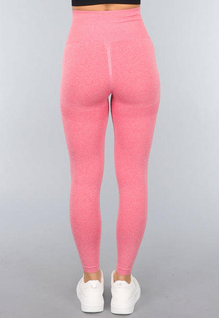 NEW2310 Koraal Kleurige Gym Legging met Scrunch