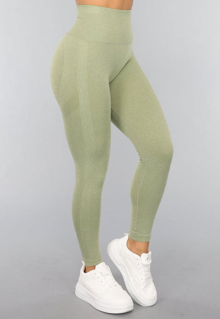 NEW2310 Lichtgroene Fitnesslegging met Liftend Effect