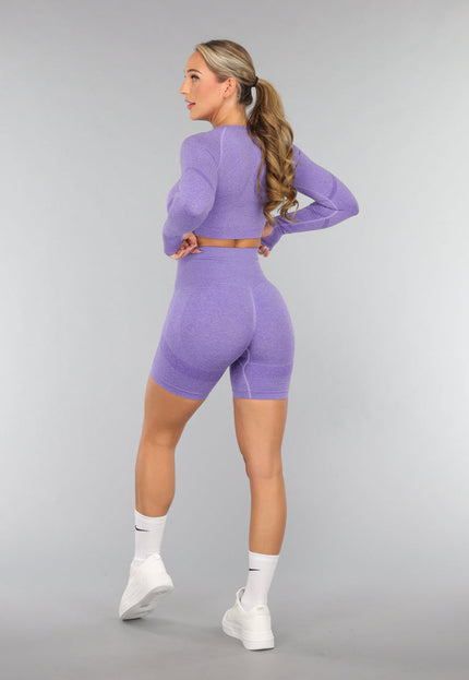 NEW2310 Paars Yoga Broekje met Scrunch
