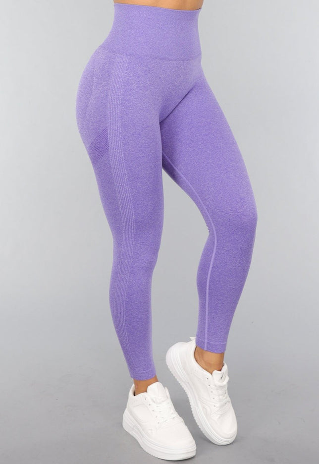 NEW2310 Paarse Squat Proof Sportlegging