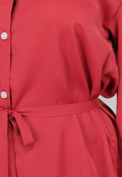 OP=OP.47.NL Roestbruine Lange Blouse met Broekje