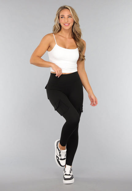 NEW2310 Zwarte Longsleeve Sportset met Duimgaten