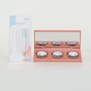 OP=OP.03.NL Set van 3 Naturel Nepwimpers Inclusief Lijm