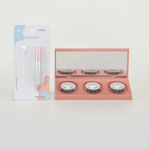 NEW2401 Set van 3 Naturel Wimpers Inclusief Lijm