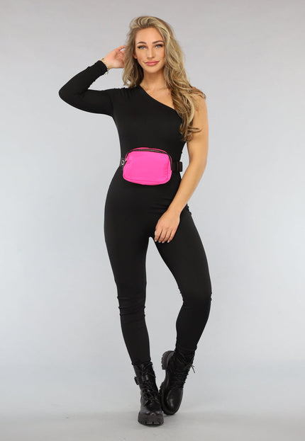 NEW2404 Hardroze Heuptas met Zwarte Band