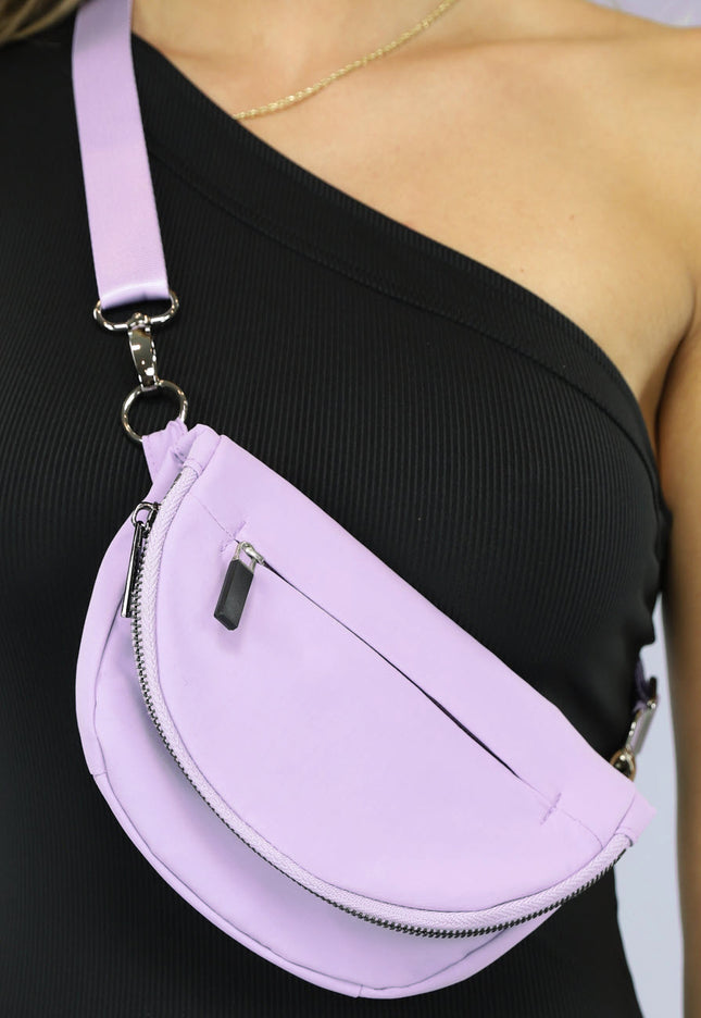 NEW2404 Kleine Opvouwbare Lila Fanny Bag