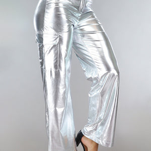 OP=OP.03.NL Zilveren Metallic Pants