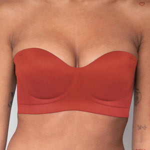 NEW2407 Naadloze Push Up Bh Zonder Beugels Roestbruin