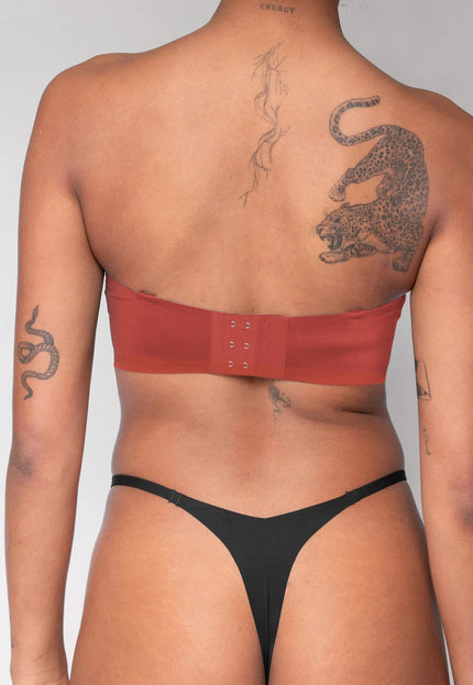 NEW2407 Naadloze Push Up Bh Zonder Beugels Roestbruin