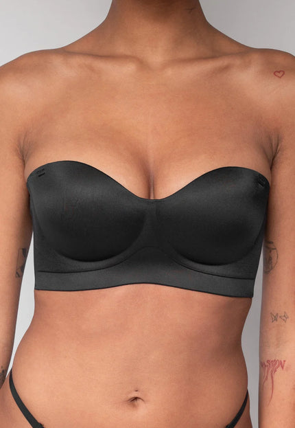 NEW2407 Zwarte Naadloze Push Up Bh Zonder Beugels