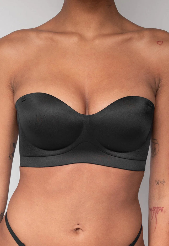 NEW2407 Zwarte Naadloze Push Up Bh Zonder Beugels