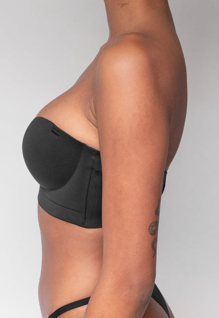 NEW2407 Zwarte Naadloze Push Up Bh Zonder Beugels