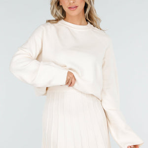 NEW170925 Gebreide Set Crème