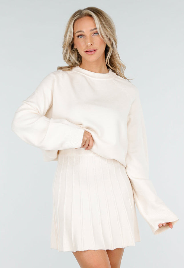 NEW170925 Gebreide Set Crème