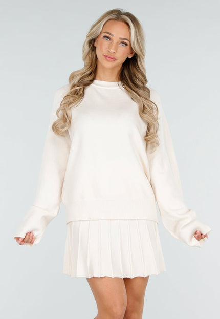 NEW170925 Gebreide Set Crème