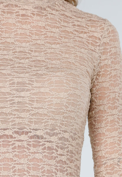 OP=OP.03.NL Beige Kanten Stretch Top