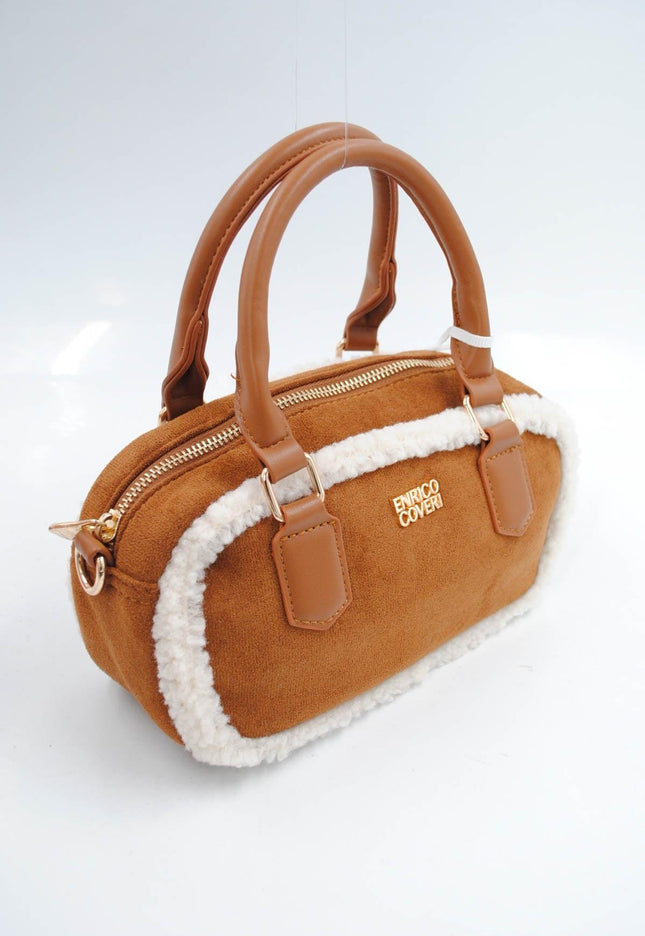 OP=OP.07.NL Cognac Boucle Handtas