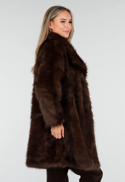 WINTER Faux Fur Jas Bruin