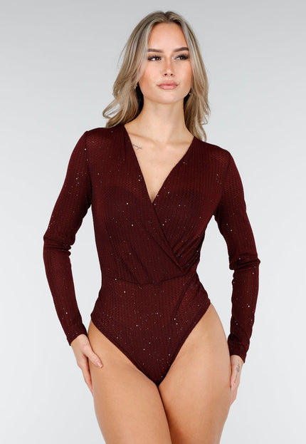 Glitter Stretch Body Bordeaux