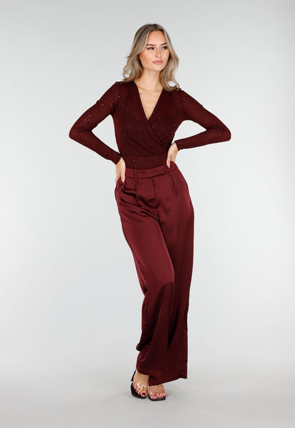 Glitter Stretch Body Bordeaux