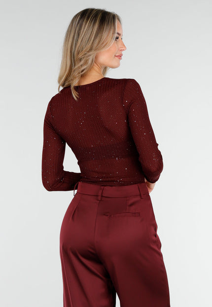 Glitter Stretch Body Bordeaux