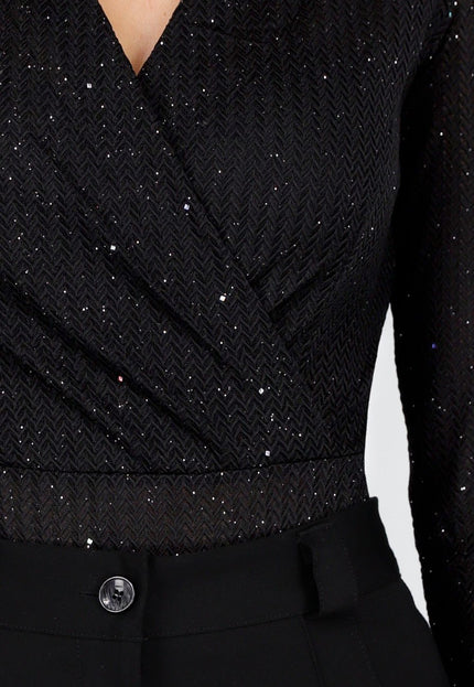Glitter Stretch Body Zwart