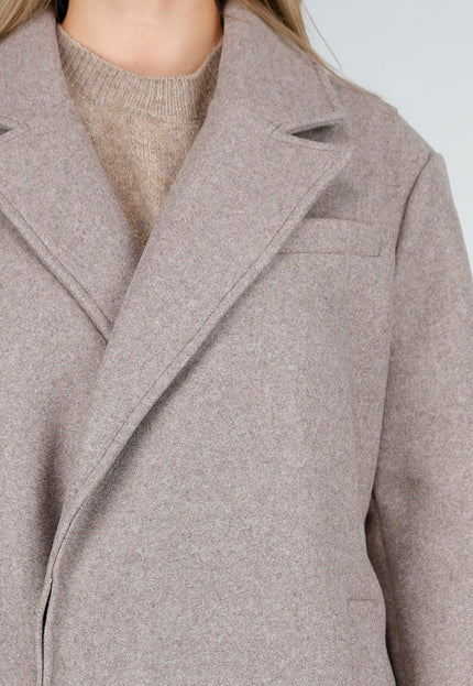 NEW240925 Lange Beige Trenchcoat