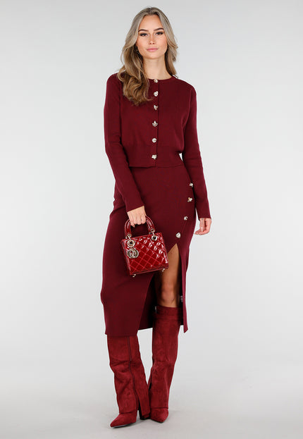 OP=OP.07.NL Rode Handtas met Ruitpatroon