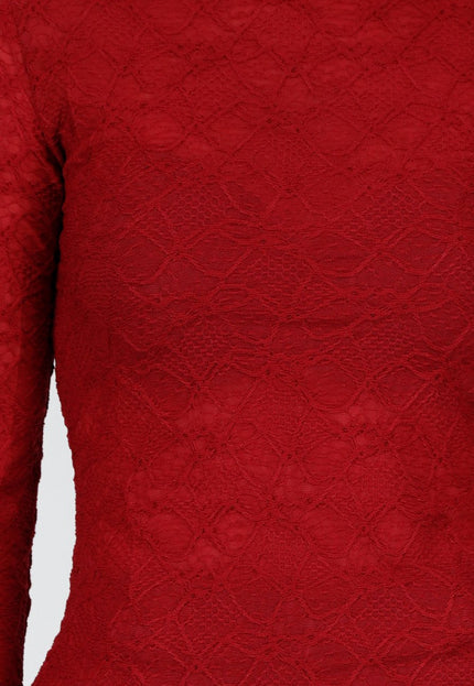 NEW240925 Rode Kant Top Hoge Hals