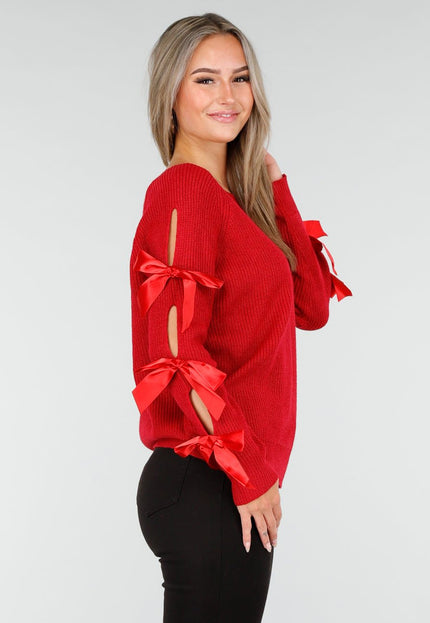 OP=OP.AV.10 Rode Trui met Strikken