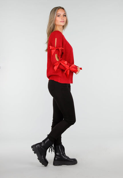 OP=OP.AV.10 Rode Trui met Strikken